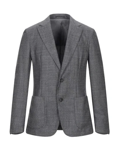 Shop Z-zegna Suit Jackets In Steel Grey