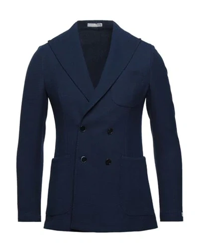 Shop 0909 Fatto In Italia Suit Jackets In Dark Blue