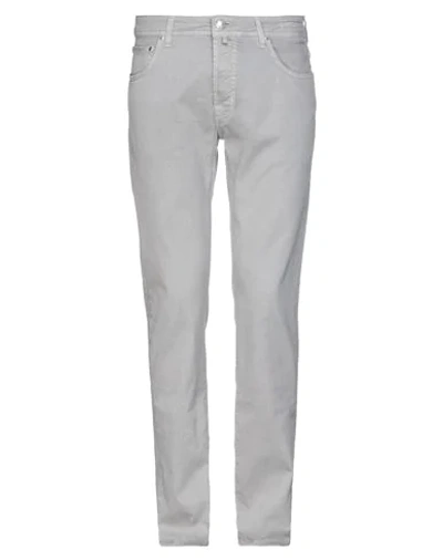 Shop Jacob Cohёn Pants In Dove Grey