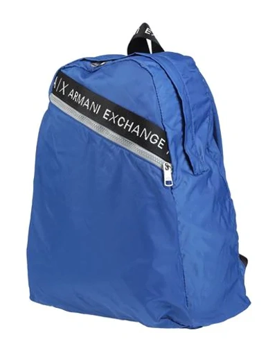 Shop Armani Exchange Backpacks In Blue