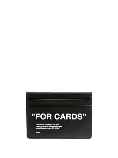 Shop Off-white Logo Card Holder In Black