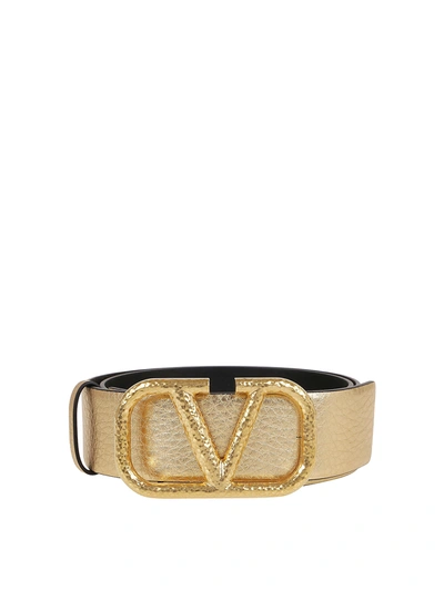 Shop Valentino Super Vee Belt In Gold