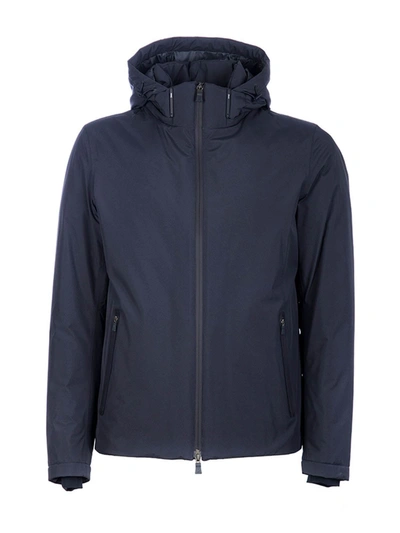 Shop Herno Padded Hooded Jacket In Blue