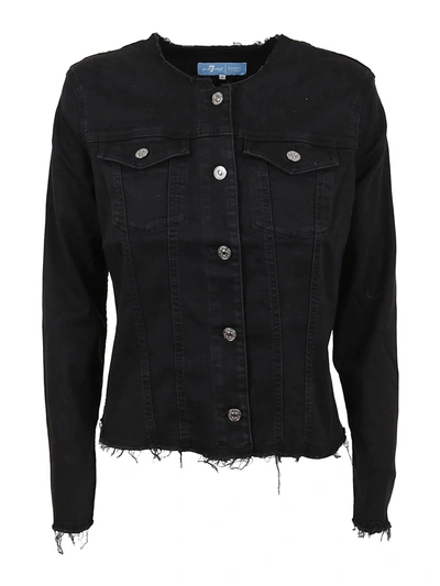 Shop 7 For All Mankind Bair Rinsed Black Denim Jacket