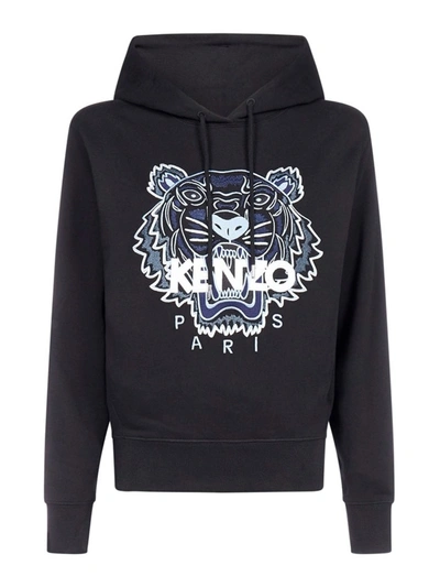 Shop Kenzo Classic Tiger Hoodie In Black