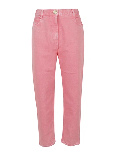 Shop Balmain Acid Wash Boyfriend Jeans In Light Pink