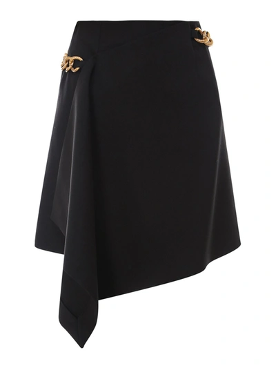 Shop Givenchy Grain De Poudre Virgin Wool Miniskirt In Black