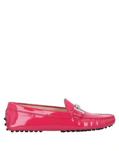 Shop Tod's Loafers In Fuchsia