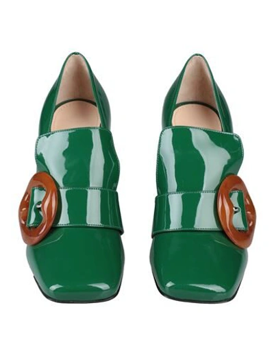 Shop Prada Loafers In Green