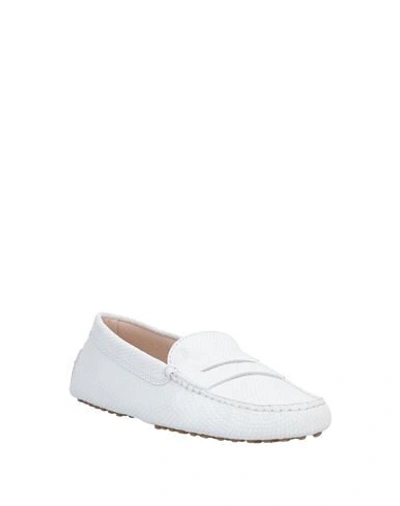 Shop Tod's Loafers In White