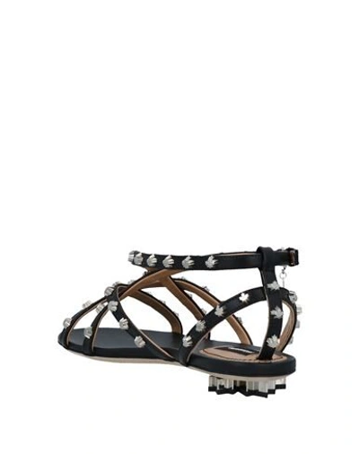 Shop Dsquared2 Woman Sandals Black Size 7 Calfskin