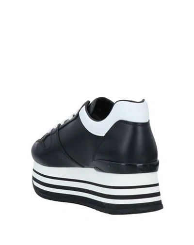Hogan Woman Sneakers Black Size 4 Soft Leather In Black