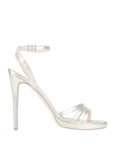 Shop Blumarine Sandals In Platinum