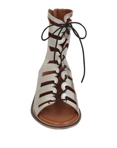 Manila Grace Sandals In Platinum