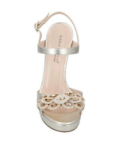 Ilaria Toschi Sandals In Platinum | ModeSens