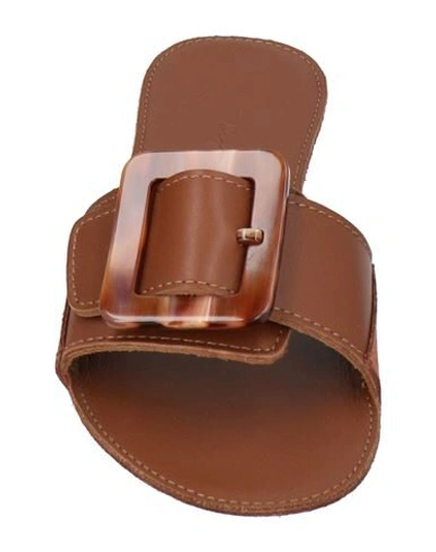 Shop Definery Sandals In Brown