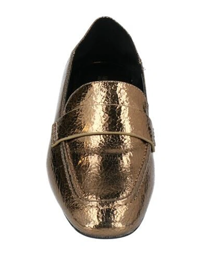 Shop Michael Michael Kors Loafers In Gold