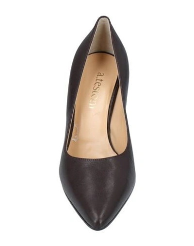 Shop A.testoni Pumps In Dark Brown