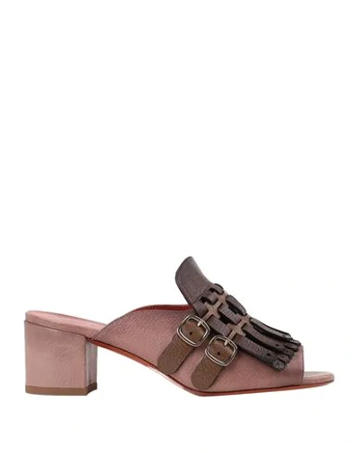 Shop Santoni Sandals In Pastel Pink