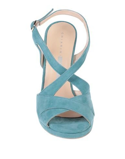 Shop Chiarini Bologna Woman Sandals Pastel Blue Size 7 Soft Leather