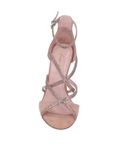 Shop Anna F . Woman Sandals Pink Size 7 Soft Leather