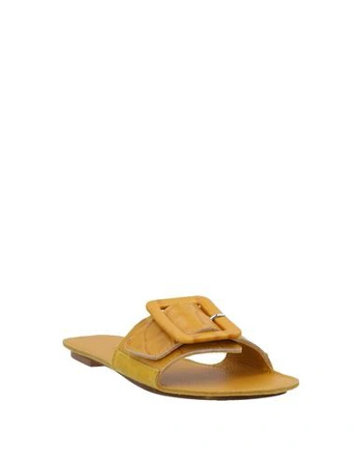 Shop Definery Sandals In Ocher