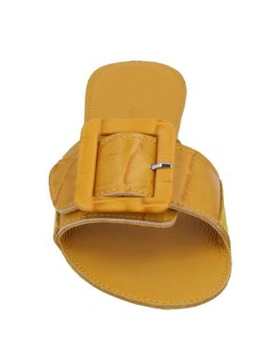 Shop Definery Sandals In Ocher