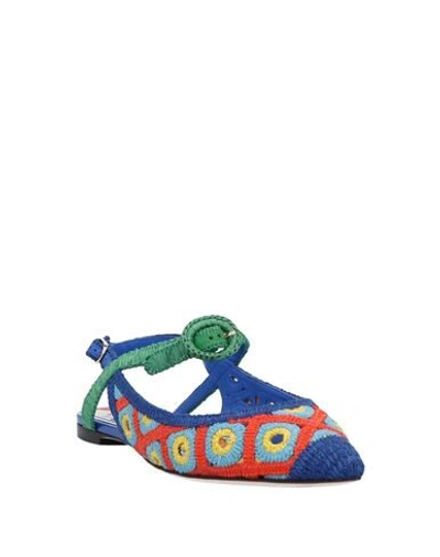 Shop Dolce & Gabbana Ballet Flats In Bright Blue