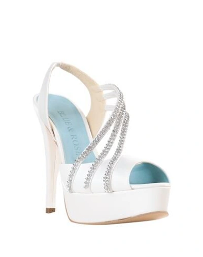 Shop Blue & Rose Sandals In White