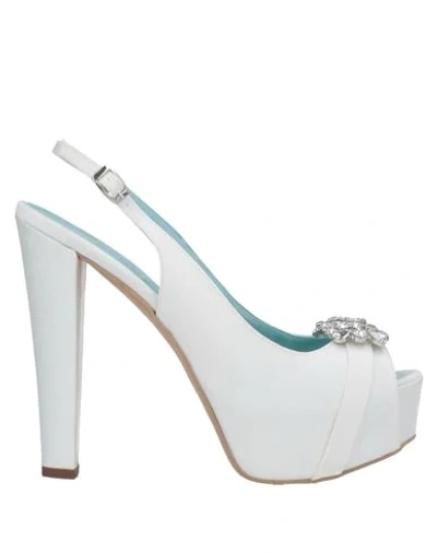 Shop Blue & Rose Sandals In White