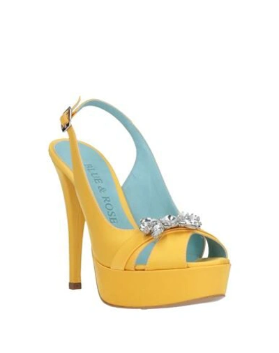 Shop Blue & Rose Sandals In Yellow