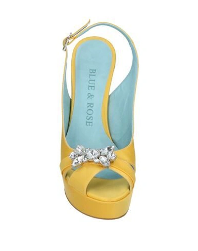 Shop Blue & Rose Sandals In Yellow