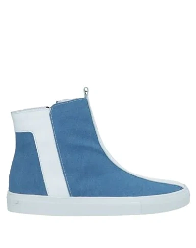 Shop Alberto Fermani Sneakers In Azure