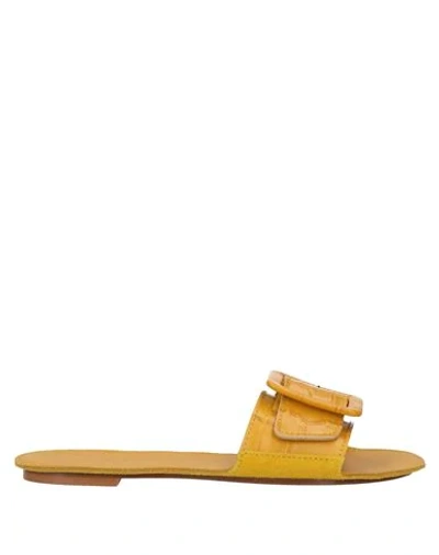 Shop Definery Sandals In Yellow