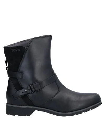 Shop Teva Woman Ankle Boots Black Size 5 Soft Leather