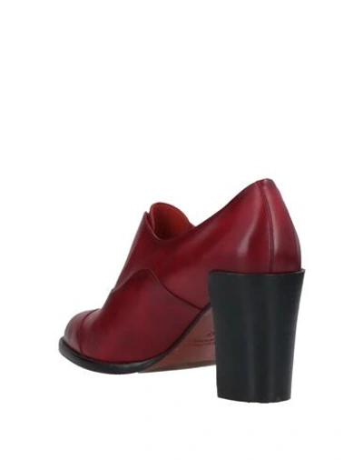 Shop Santoni Loafers In Brick Red