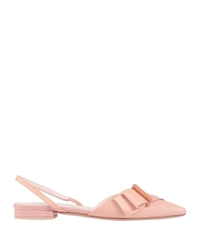 Shop Anna Baiguera Woman Ballet Flats Pink Size 11 Soft Leather