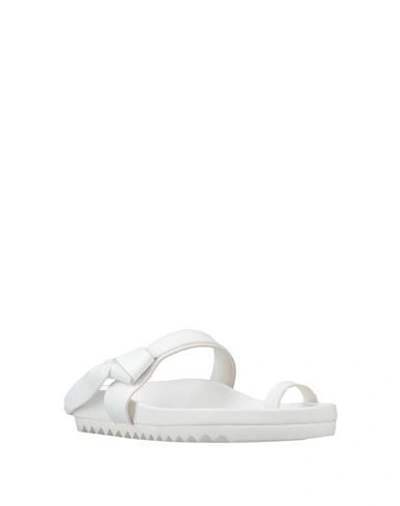 Shop Rick Owens Toe Strap Sandals In White