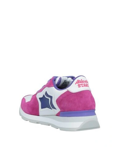 Shop Atlantic Stars Woman Sneakers Fuchsia Size 6 Soft Leather, Textile Fibers In Pink