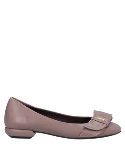 Shop Magli By Bruno Magli Ballet Flats In Light Brown