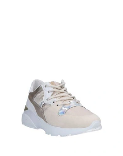Shop Hogan Woman Sneakers Beige Size 5 Leather