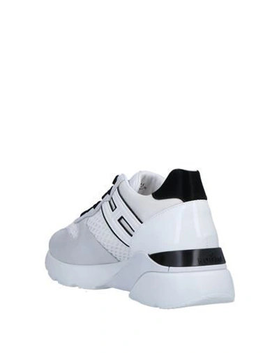 Shop Hogan Woman Sneakers White Size 7 Soft Leather, Textile Fibers