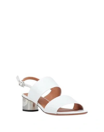 Shop Clergerie Woman Sandals White Size 7 Lambskin
