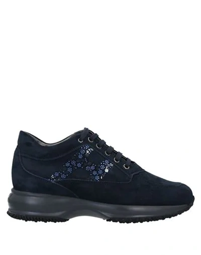 Shop Hogan Sneakers In Dark Blue