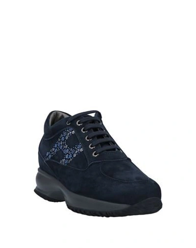 Shop Hogan Sneakers In Dark Blue