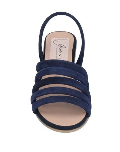 Shop Gaimo Woman Espadrilles Midnight Blue Size 8 Soft Leather