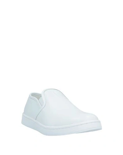 Shop Neil Barrett Woman Sneakers White Size 6 Soft Leather, Textile Fibers