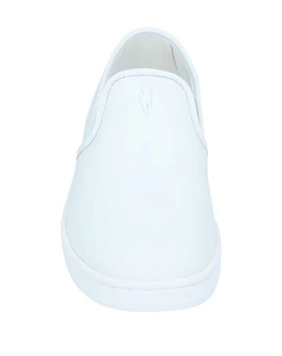 Shop Neil Barrett Woman Sneakers White Size 6 Soft Leather, Textile Fibers