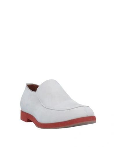Shop Giorgio Armani Loafers In Light Grey