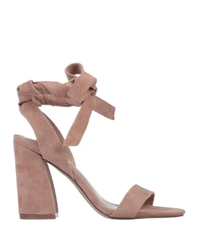 Shop Steve Madden Woman Sandals Light Brown Size 8 Soft Leather In Beige